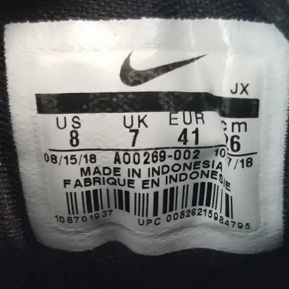 Nike Shoes Men's Size 8 Zoom 2K Black Running Lace Up Leath Fabric - Picture 13 of 15